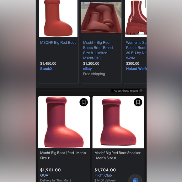 MSCHF MSCHF Big Red Boots Astroboy Brand New Size 12 MSCHF-010 SOLD OUT PRESALE - Picture 4 of 4